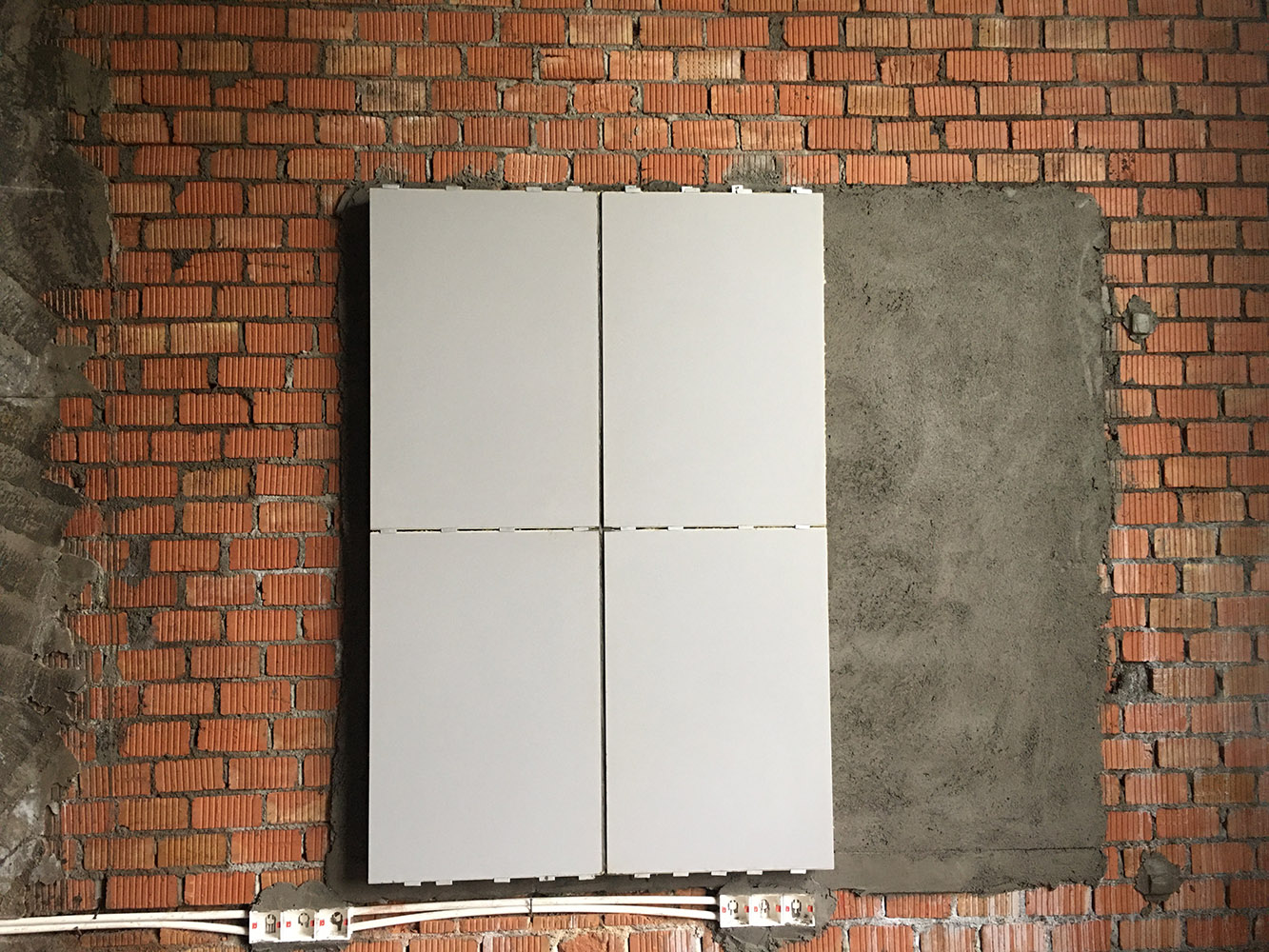 贛州檔案館陶瓷一體板現(xiàn)場安裝打樣